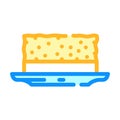 lemon bar food snack color icon vector illustration Royalty Free Stock Photo