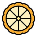 Lemon bergamot icon color outline vector