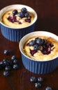 lemon blueberry pudding cake Royalty Free Stock Photo