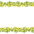 Lemon Brunches Seamless Border