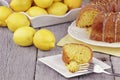 Lemon Bundt Cake Royalty Free Stock Photo