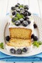 Lemon cake with blueberry Royalty Free Stock Photo