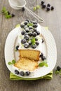 Lemon cake with blueberry Royalty Free Stock Photo