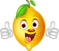 Lemon cartoon thumbs up