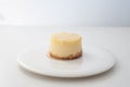 Lemon cheese cake in white background Royalty Free Stock Photo