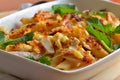 Lemon chicken pasta in a bowl Royalty Free Stock Photo