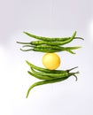 Lemon chilli totka or black magic hanging Royalty Free Stock Photo