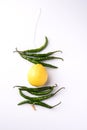 Lemon chilli totka or black magic hanging Royalty Free Stock Photo