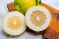 Lemon citron cedrate or Citrus medica, large fragrant citrus fruit with thick rind Royalty Free Stock Photo