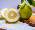 Lemon citron cedrate or Citrus medica, large fragrant citrus fruit with thick rind