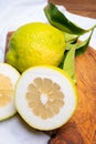 Lemon citron cedrate or Citrus medica, large fragrant citrus fruit with thick rind Royalty Free Stock Photo