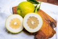 Lemon citron cedrate or Citrus medica, large fragrant citrus fruit with thick rind Royalty Free Stock Photo