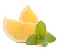 Lemon or citron citrus fruit slice Royalty Free Stock Photo