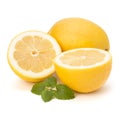 Lemon and citron mint leaf Royalty Free Stock Photo