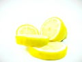 Lemon citrous cut chopped fresh juicy sour yellow