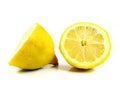 Lemon citrous cut chopped fresh juicy sour yellow Royalty Free Stock Photo