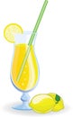 Lemon cocktail,vector picture