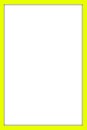 Lemon color frame isolated on white background
