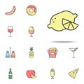 lemon colored icon. food icons universal set for web and mobile Royalty Free Stock Photo