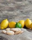 Lemon cookies sprinkled with powdered sugar Royalty Free Stock Photo