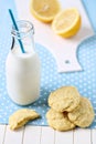 Lemon cornmeal cookies