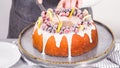 Lemon cranberry bundt cake