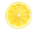 Lemon cross section isolated on white Royalty Free Stock Photo