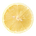 Lemon in cross section on a white isolated background Royalty Free Stock Photo