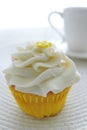 Frosted Lemon Cupcake Royalty Free Stock Photo