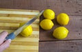 When the lemon is cut,Fresh juicy lemon on top of the salad and fresh for the fish, Royalty Free Stock Photo