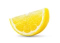 Lemon and cut half slice isolated on white background Royalty Free Stock Photo