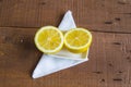 When the lemon is cut,Ready-to-serve lemon pictures, Royalty Free Stock Photo