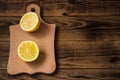 Lemon cut into two parts Royalty Free Stock Photo