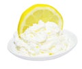 Lemon Cut in Whipped Cream