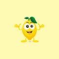 Lemon decisive mascot Royalty Free Stock Photo