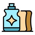 Lemon dishwash icon vector flat Royalty Free Stock Photo