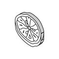 lemon dried fruit isometric icon vector illustration Royalty Free Stock Photo