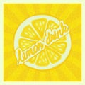 Lemon drink background - vector illustration