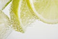 Lemon drink with bubbles Royalty Free Stock Photo