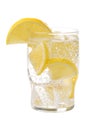 Lemon drink on a white background