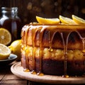 Lemon Drizzle Cake , traditional popular sweet dessert cake