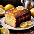 Lemon Drizzle Cake , traditional popular sweet dessert cake