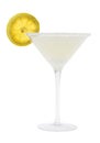 Lemon Drop Cocktail on a white background