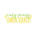 Lemon easy peasy squeezy vector writing Royalty Free Stock Photo