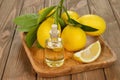 Lemon essential oil Royalty Free Stock Photo