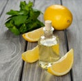 Lemon essential oil Royalty Free Stock Photo