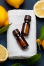 Lemon essential oil Royalty Free Stock Photo