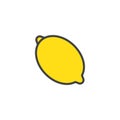 Lemon filled outline icon