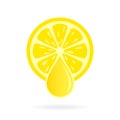 Lemon fresh juice vector icon
