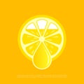 Lemon fresh juice vector poster